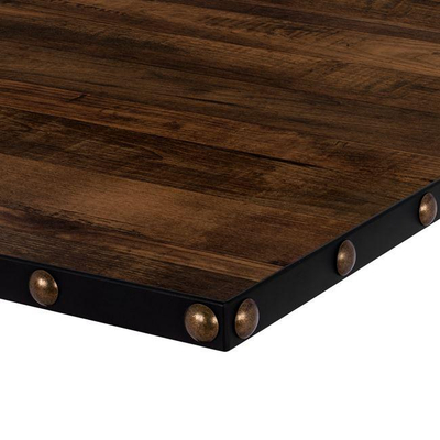 Pllakë tavoline Melaminë, 80×80 cm, walnut/black (HM8435), zezë