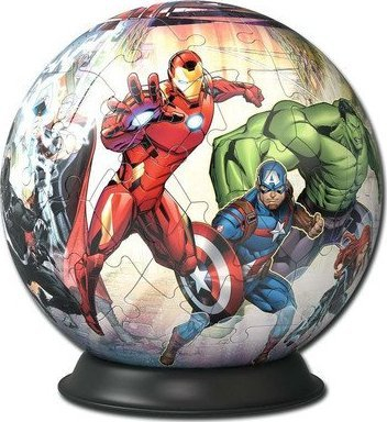 Puzzle 3D Ravensburger Marvel Avengers, 72 copa, sferë 13 cm