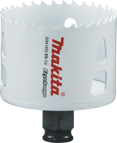 Sharrë rrethore Makita EZYCHANGE BIM E-03894, 65mm, Bi-Metal HSS, e bardhë