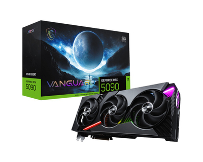 Kartelë grafike MSI GeForce RTX 5090 VANGUARD OC, 32GB GDDR7, DLSS 4, e zezë