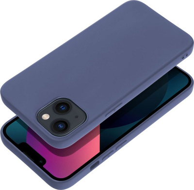 Këllëf matt për telefon Apple iPhone 13, mbrapa silikoni, i kaltër