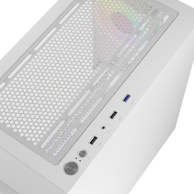 Kuti kompjuteri Logic Concept Portos Mini ARGB, Mini ATX, xham i temperuar, e bardhë
