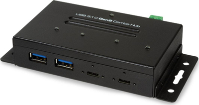 Shpërndarës USB LogiLink 2x USB-C + 2x USB-A 3.2 Gen2, i zi