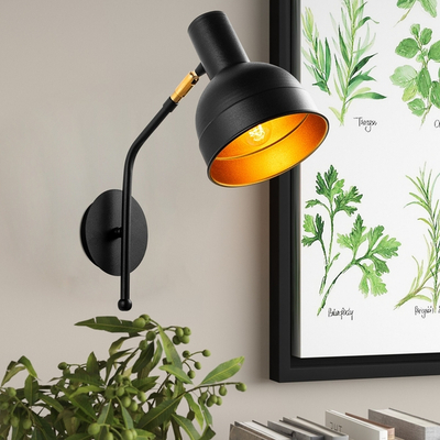Lampë muri Berceste 183BLACK-a, metal, E27 100W, e zezë
