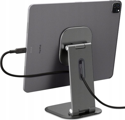 Mbajtëse tableti Spigen OneTap Easel Magnet, magnetike, prej alumini, gri hapësinor