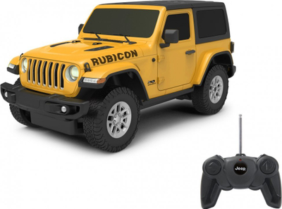 Makinë me telekomandë Jamara Jeep Wrangler JL, 1:24, e verdhë