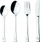 Set pirunë dhe luga për fëmijë Leonardo Bambini, 4 pjesë, inox, argjendi