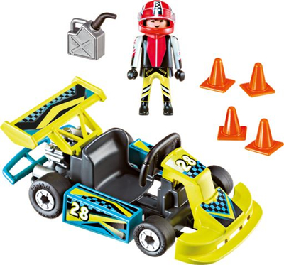 Set lodër Playmobil Go-Kart Racer me valixhe 9322, 29 pjesë, shumëngjyrësh