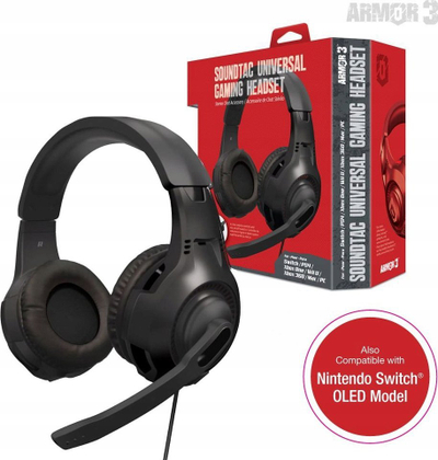 Гејминг слушалки SoundTac Universal, 3.5mm, со микрофон, црни