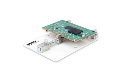 Mbajtës metalik PCB KC-101 TE-07, platformë pune e rregullueshme për pllaka elektronike, ngjyrë argjendi