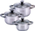 Set tenxheresh Kamille 4926 inoks, 1L 1.5L 2L, 6 copë, ngjyrë argjendtë