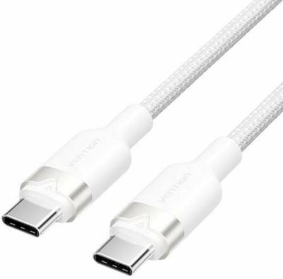 Kabllo Vention USB 2.0 Type C në Type C, 3A, 2 m, e bardhë