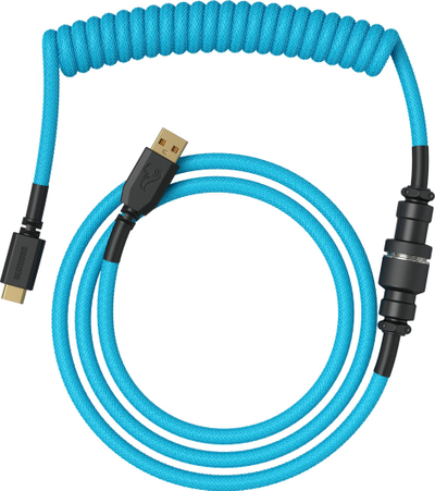 Kabllo USB Glorious GLO-CBL-COIL-EB, USB A në USB C, 1.36 m, blu e çelët