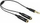 Kabllo audio Delock Jack 3.5mm - Jack 3.5mm x2 65356, 0.2m, e zezë