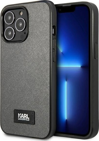 Mbulesë telefoni Karl Lagerfeld KLHCP13LSFMP2DG, iPhone 13 Pro 6.1", hardcase, argjend