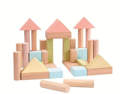 Blloqe druri Plan Toys, 40 copë