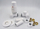 Set valvulash termostatike Integra White Left Pex, këndore, për radiator, e bardhë