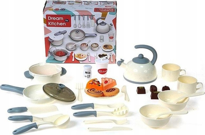 Set kuzhine lodër Adar Dream Kitchen, me aksesorë, plastike, e bardhë