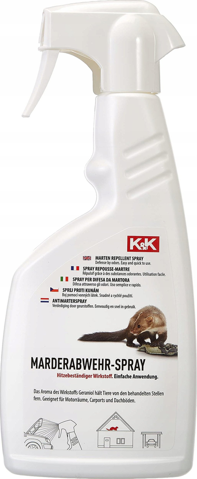 Spray kundra kunadhave K&amp;K Marten Repellent, 500 ml, për makina dhe bodrume