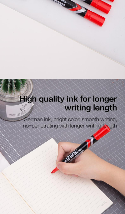 Marker DELI  permanent i kuq 1.5-5mm u10140 1/12