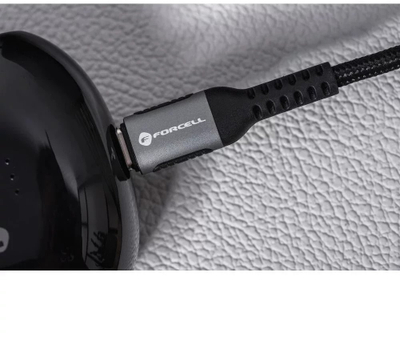 Кабел за полнење Forcell F-energy C256, USB A во USB C, 3 m, 66W 3A, црн