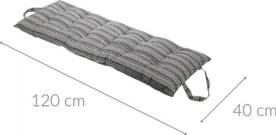 Jastëk sediljeje Koopman Pillow Seat Cushion, 120 x 40 cm, pambuk edhe poliester, me vija të zeza