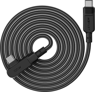Kabllo Acefast USB C në USB C, 2m, 100W PD, e zezë
