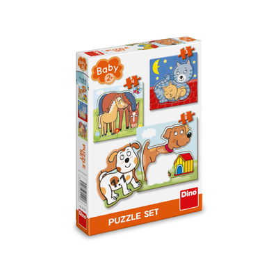 Puzzle Dino Animals, 2+ vjeç, 3-5 pjesë