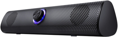 Soundbar për PC Z11, kompakt, kontroll volumit i ndriçuar, i zi