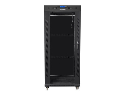 Kabinet rrjeti Lanberg FF01-6627-12B, 27U, 19", 600x600, derë xhami
