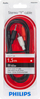 Kabllo audio Philips SWA2527W/10, AUX/2RCA, 1.5m, e zezë