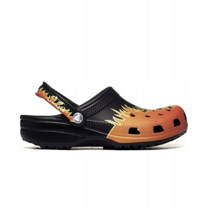 Sandalë fëmijësh Crocs Classic Flames Clog Jr 210993-0C4, Croslite, rrip i pasëm, shumëngjyrëshe