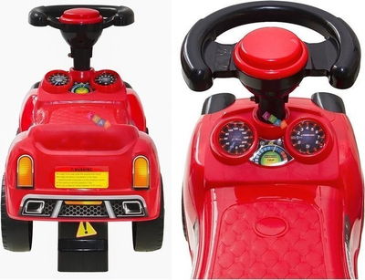 Makinë kalërimi Teka Sport Car, timon me tinguj, plastike, e kuqe
