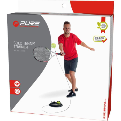 Pajisje stërvitje tenisi Pure2Improve P2I100180, litar 15 m, 2 topa, e zezë