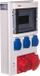 Panel shpërndarës për kantier Lublin 9 mod, 3x220V, priza industriale 16A 32A, gri
