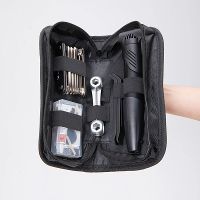 Set veglash biçiklete Wozinsky 16 në 1, multitool, me çantë, i zi