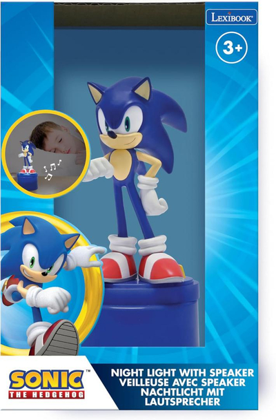Dritë nate për fëmijë Lexibook Sonic, LED, altoparlant me Aux, shumëngjyrëshe