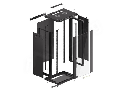 Rregjistër RACK muri Lanberg 19" 22U, 600x450, derë e perforuar, i zi
