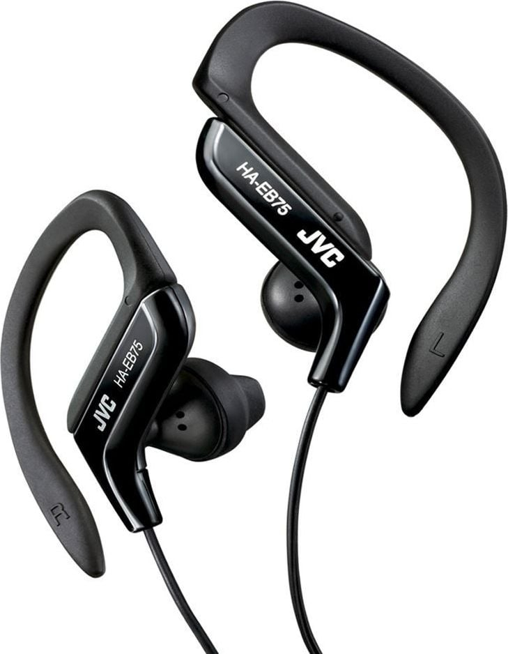 Kufje in ear JVC HAE B75B NU, me kabllo 1.2m, me mikrofon, të zeza