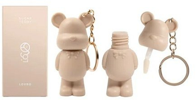 Gloss buzësh Lovro LOVRO Sugar Teddy, me grimca shkëlqyese, aromë e ëmbël, bezhë