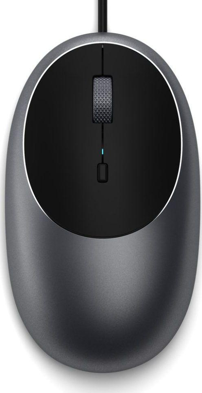 Maus Satechi C1, me kabllo, USB-C, i zi dhe i hirt
