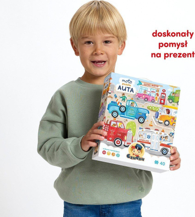 Puzzle Czuczu Moto Cars, 40 copa, për kalamaj, me shumë ngjyra