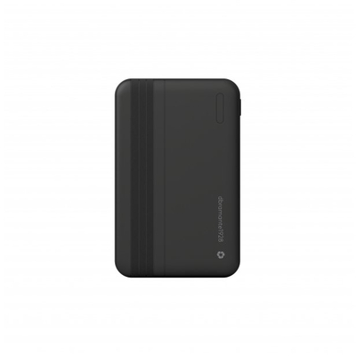Powerbank Dbramante1928 Re-charge, 5000mAh, i vogël për me marrë me vete, i zi