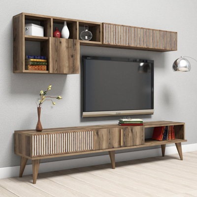 Set mobilie për TV 180x35x40cm (HM9438.02), bardhë