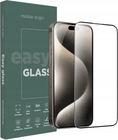 Xham mbrojtës Mobile Origin EasyGlass për iPhone 15 Pro, Double Strong, transparent
