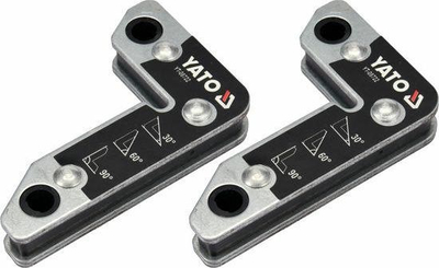 Mbajtëse magnetike saldimi Yato YT-08722, set 2 copë, çelik, të kuqe