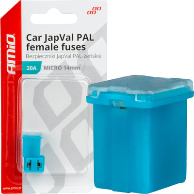 Siguresë automatike AMiO 03451, 20A, set 2 copë, blu e çelët