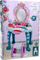 Lodër tavolinë grimimi SFL My Dressing Table, me pasqyrë dhe stol, 30 aksesorë, rozë