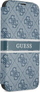 Футрола книга Guess 4G Stripe за iPhone 13 Pro, со капак, сина