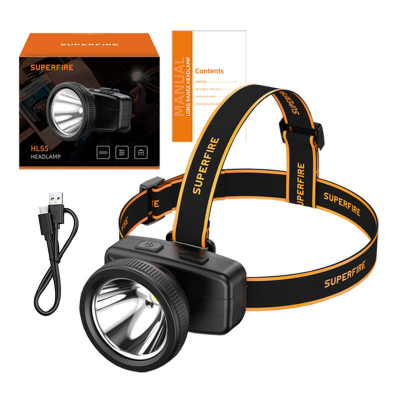 Llambë koke Superfire HL55, 150lm, USB C, e zezë